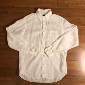 J Crew Men’s Linen Long Sleeve Shirt Sz M